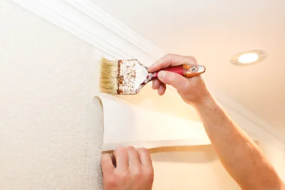 Pose de papier peint à Grand-Champ — revêtements muraux et toiles de verre